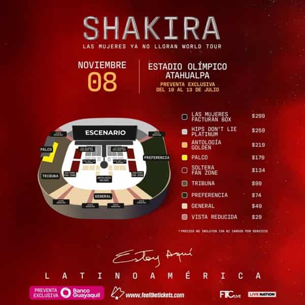 Shakira en Quito 2025