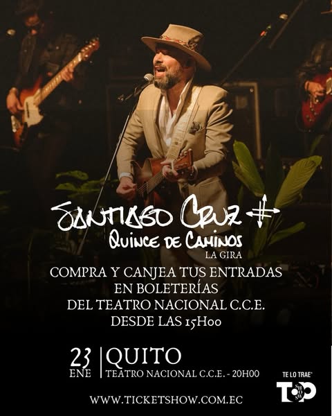 Santiago Cruz llega a Quito en 2026 con “Quince de Caminos”