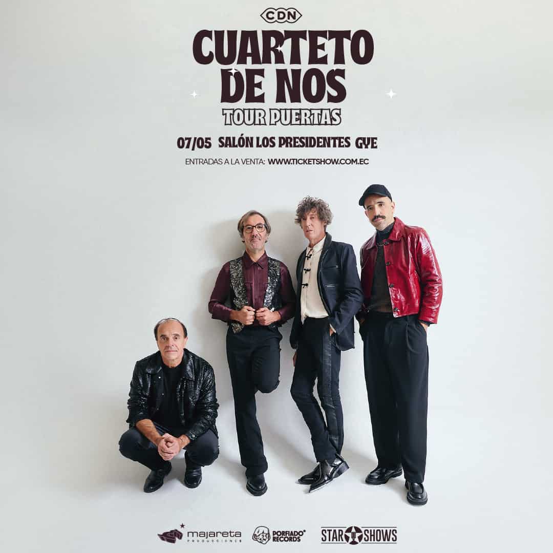 El Cuarteto de Nos abre los universos de su Tour Puertas en Ecuador