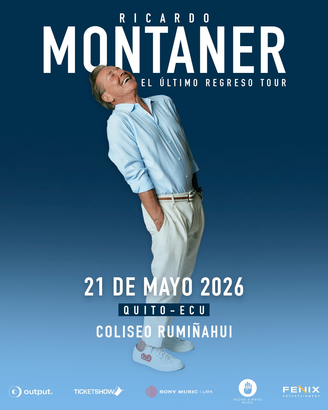 Ricardo Montaner llegará a Ecuador con dos conciertos inolvidables