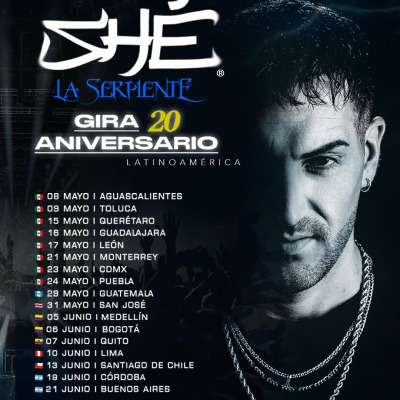 SHÉ llega a Ecuador 2026 con “La Serpiente”: una noche especial en Quito por sus 20 años